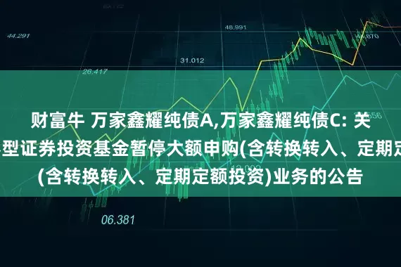 财富牛 万家鑫耀纯债A,万家鑫耀纯债C: 关于万家鑫耀纯债债券型证券投资基金暂停大额申购(含转换转入、定期定额投资)业务的公告